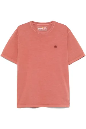 Timberland | T-shirt rossa in cotone con logo e maniche corte | male | | L