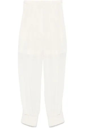 Serafini | Pantaloni casual e morbidi in lana bianca | female | | 40