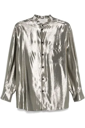 Serafini | Camicia in seta effetto laminato | female | | 40