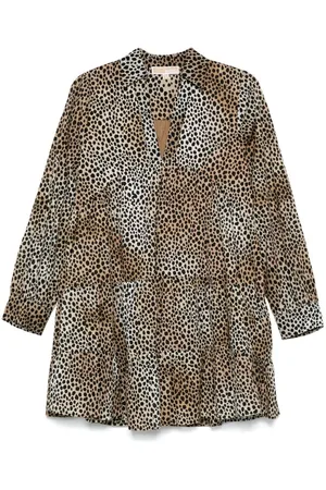 Michael Kors | Abito corto chemisier in cotone animalier | female | | M