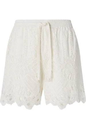 Pinko | Pantaloncini in misto cotone bianchi 
