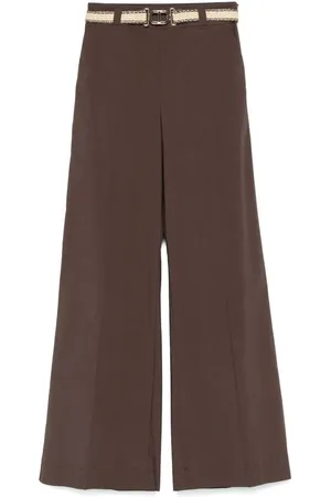 Twin-Set | Pantaloni in misto cotone color caffè | female | | 40