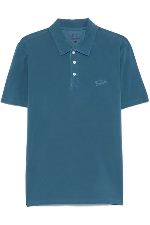 Woolrich | Polo in misto cotone celeste | male | | L