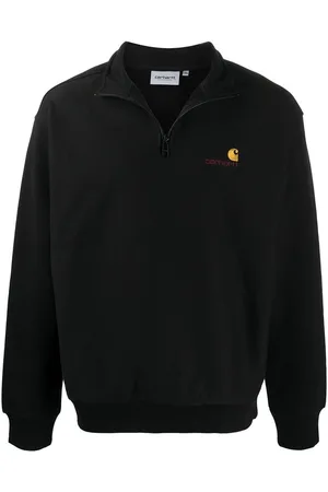 Carhartt | Felpa nera in cotone con logo | male | | L