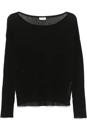 Liu Jo | Maglia in misto cotone nera | female | | L