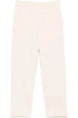 SEVENTY BY SERGIO TEGON | Pantaloni color panna in misto lino e cotone | female | | 42