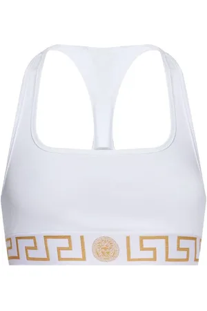 VERSACE | Reggiseno con fascia elastica e motivo logo Greca | female | | 2