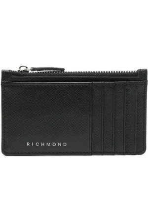 John Richmond | Portafoglio in pelle con logo e zip | male | | UNI