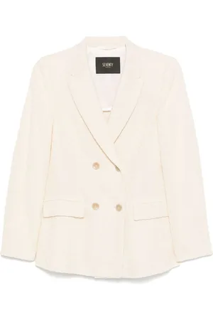 SEVENTY BY SERGIO TEGON | Blazer doppiopetto in cotone crema | female | | 42