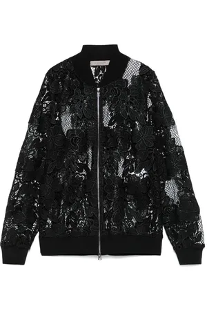 D.EXTERIOR | Giubbotto bomber con ricami floreali in pizzo | female | | 46