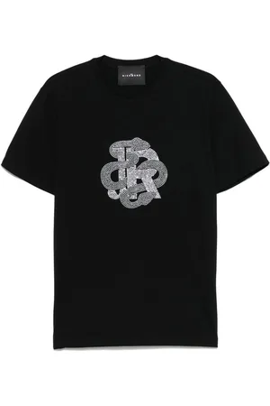 John Richmond | T-shirt nera in cotone con logo | male | | L