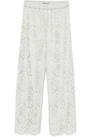 D.EXTERIOR | Pantalone in pizzo con elastico in vita | female | | 46