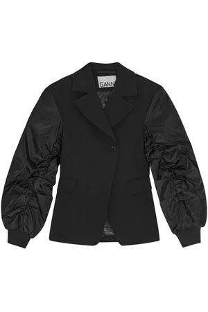 Ganni | Blazer con maniche in tessuto a contrasto | female | | 36