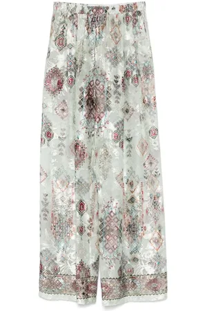 ERMANNO SCERVINO | Pantaloni in misto seta jacquard | female | | 40