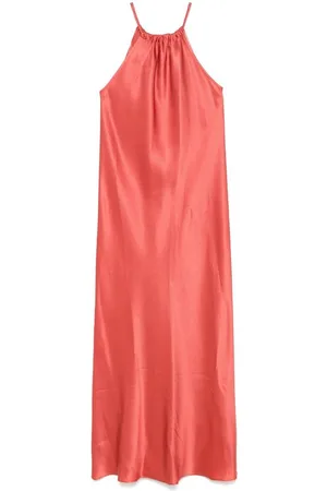 ANTONELLI | Abito midi in seta misto corallo | female | | 42
