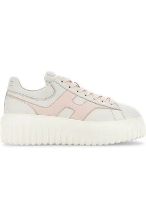 Hogan | Sneakers in pelle di agnello grigia e rosa | female | | 39