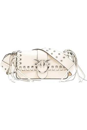 Pinko | Borsa a spalla in pelle avorio 