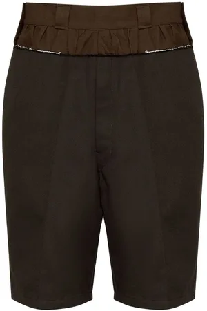 Maison Margiela | Shorts marroni in misto cotone 
