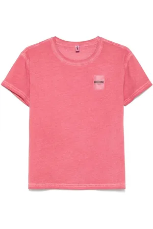 Moschino | T-shirt rossa chiara in cotone con logo | female | | L