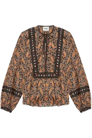 Marant Etoile | Blusa marrone a fantasia | female | | 38