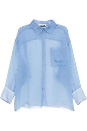 DARKPARK | Camicia semitrasparente in seta fiordaliso | female | | S