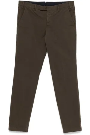 PT Torino | Pantaloni marroni in cotone stretch | male | | 48