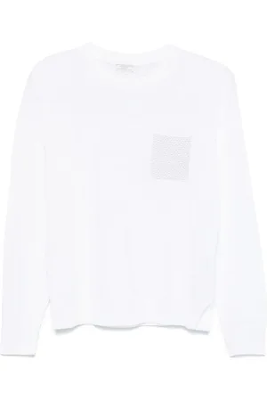 PESERICO SIGN | Maglione lavorato a maglia in misto lino e cotone con tasca sul petto | female | | 42