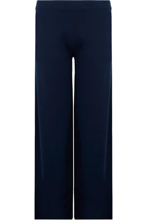KANGRA CASHMERE | Pantalone a vita alta navy | female | | 42