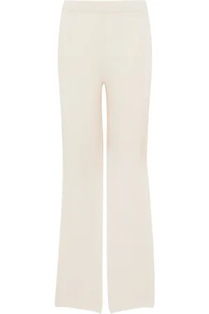 KANGRA CASHMERE | Pantalone a vita alta avorio | female | | 40