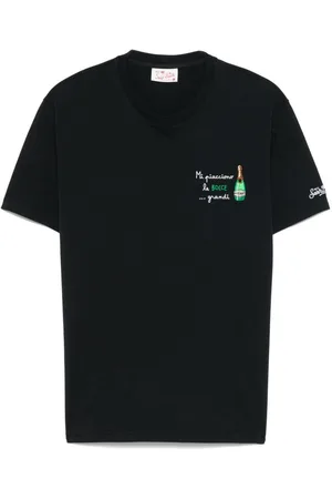 MC2 SAINT BARTH | T-shirt nera in cotone 