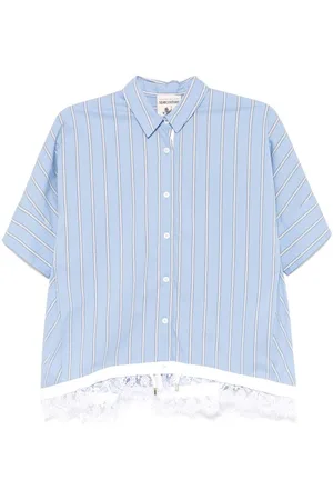 Semi Couture | Camicia Solange a righe con pizzo | female | | 40