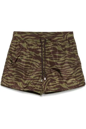 The Attico | Pantaloncini marroni e scuro con stampa zebra | female | | 42