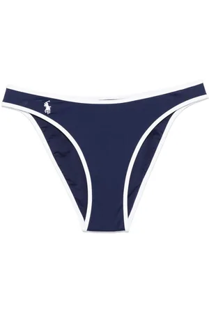 Ralph Lauren | Slip bikini a vita alta navy con logo | female | | L