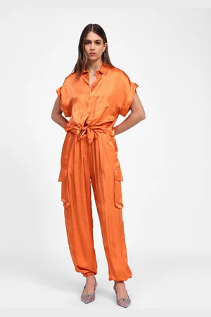 Dixie Pantalone cargo effetto satin