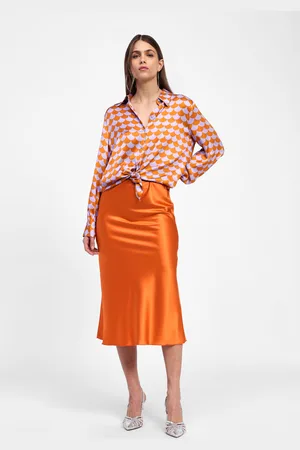 Dixie Gonna midi effetto satin