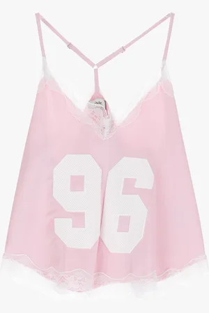 Dixie Top con stampa numero e pizzo