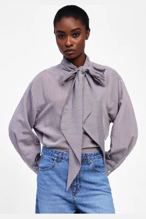 Dixie Camicia a righe con fiocco