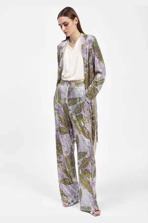 Dixie Pantaloni palazzo in paillettes stampate