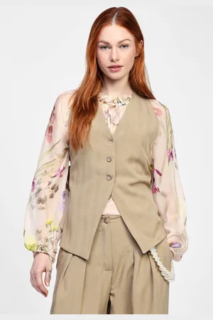 Dixie Gilet con bottoni e fiocco