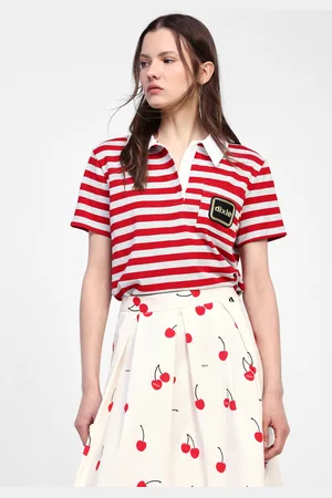 Dixie T-shirt a righe con colletto classico