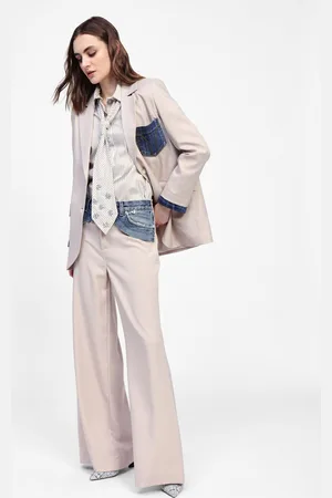 Dixie Pantaloni palazzo con dettaglio denim