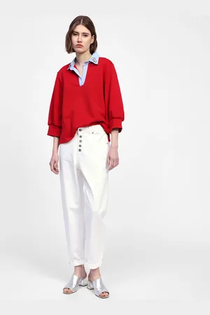 Dixie Jeans con taglio affusolato e vita alta abbottonata