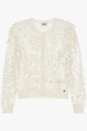Dixie Cardigan con paillettes a maniche lunghe