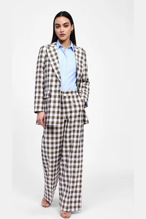 Dixie Pantaloni ampi a quadri stampati