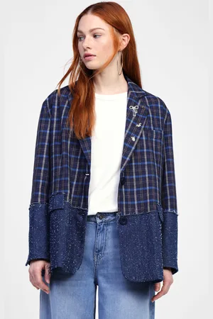 Dixie Blazer a quadri con tasche