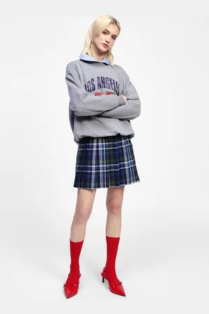 Dixie Minigonna tartan a pieghe