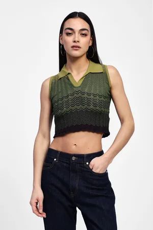 Dixie Maglia smanicata con collo polo