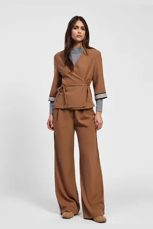 Dixie Pantaloni ampi a righe laterali