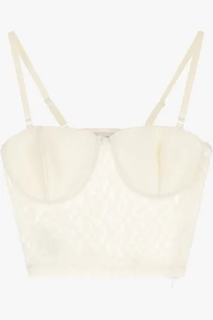 Dixie Top bustier con spalline e ricamo