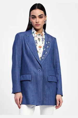 Dixie Blazer effetto melange con spille